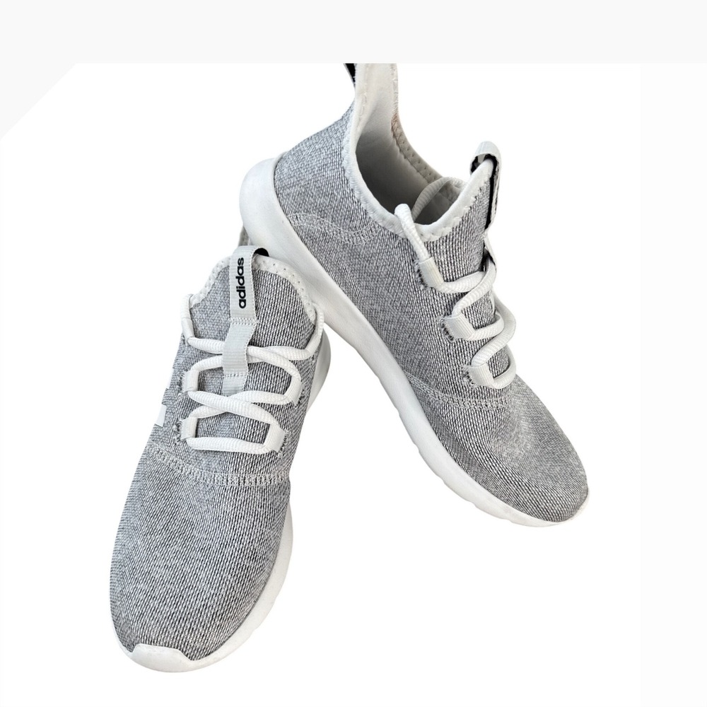 Adidas Cloudfoam Pure 20 Women‎ Gray Knit Running Sneakers Shoes US Size 9